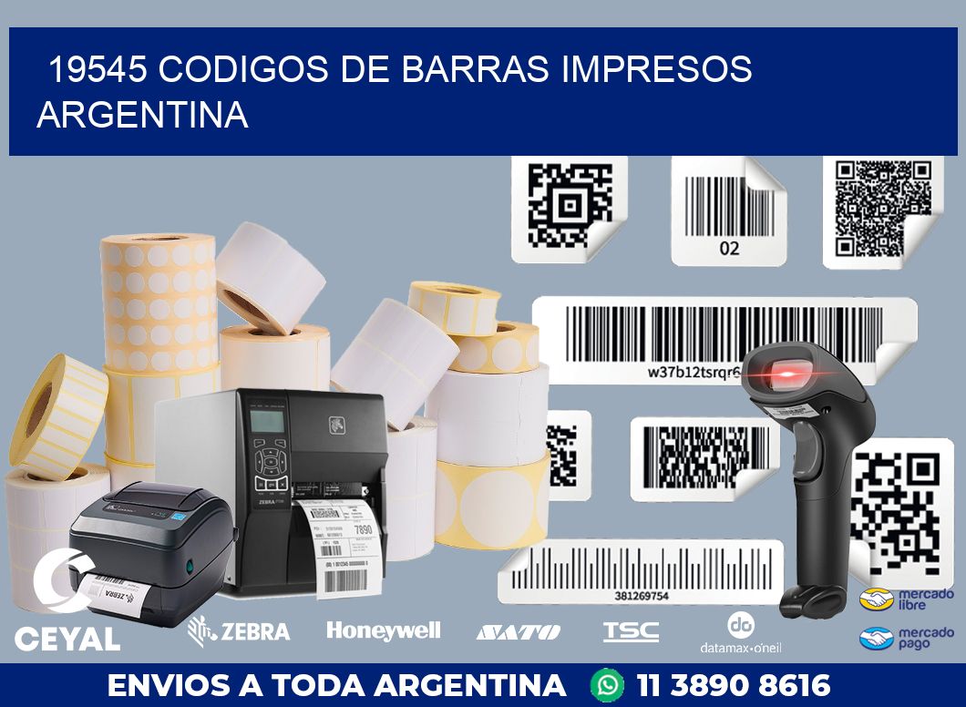 19545 codigos de barras impresos Argentina