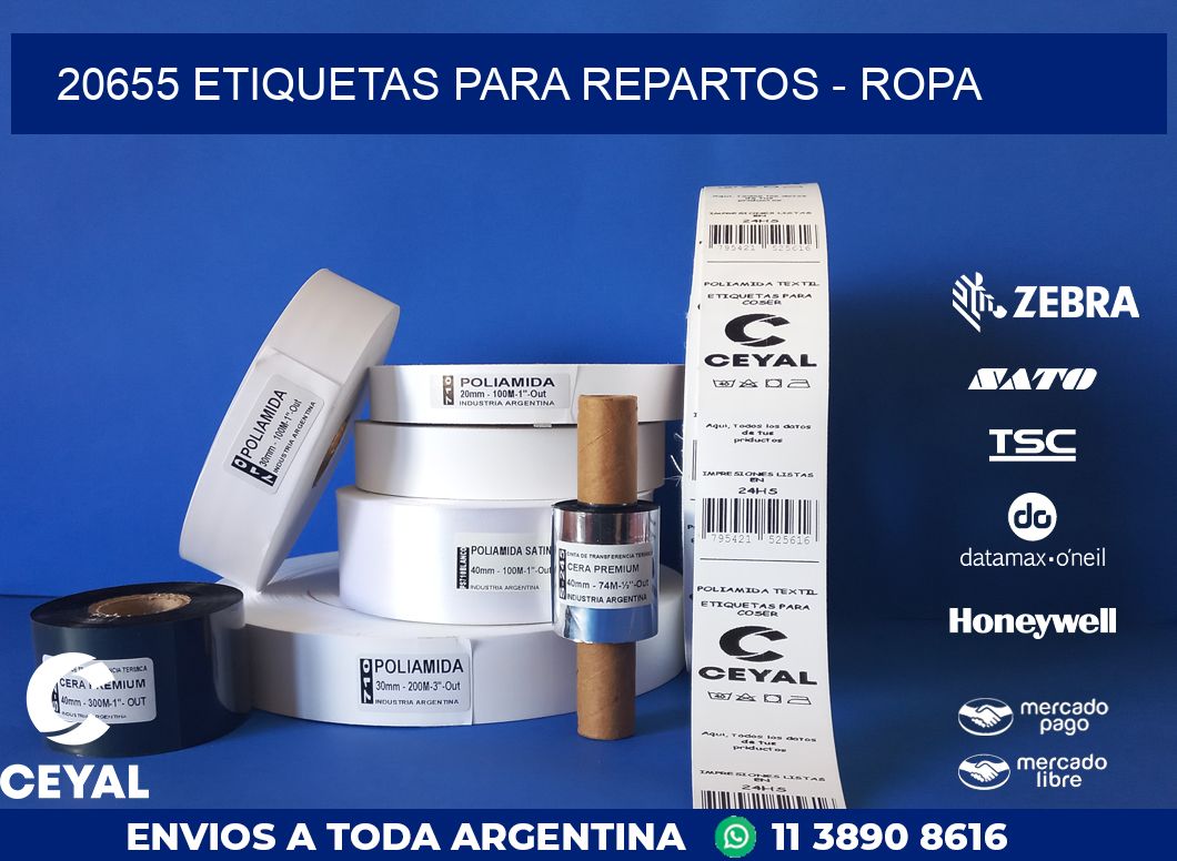 20655 ETIQUETAS PARA REPARTOS - ROPA