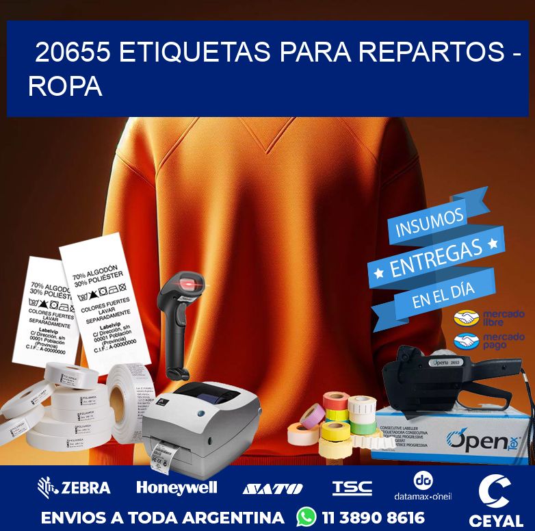 20655 ETIQUETAS PARA REPARTOS – ROPA