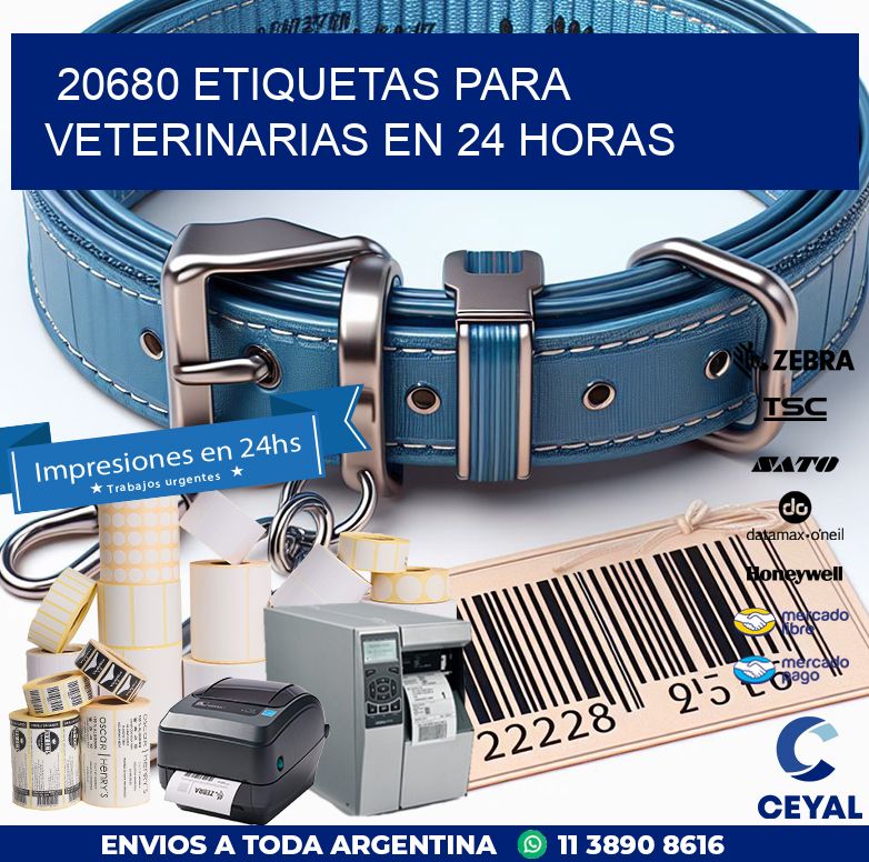 20680 ETIQUETAS PARA VETERINARIAS EN 24 HORAS