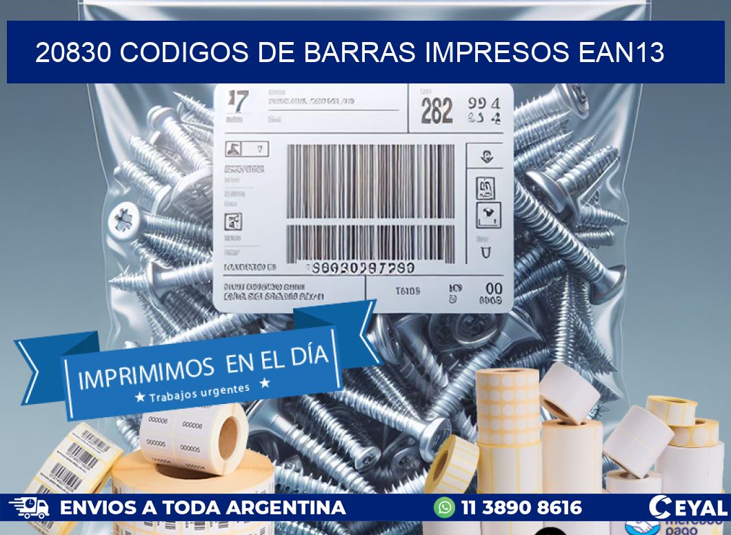 20830 codigos de barras impresos ean13