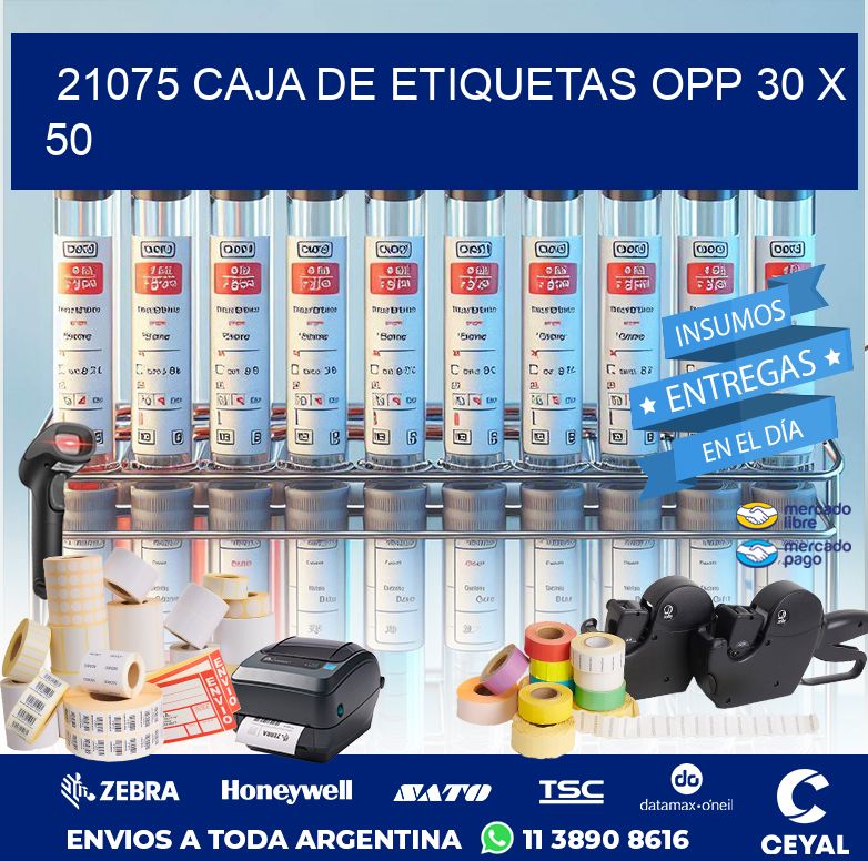 21075 CAJA DE ETIQUETAS OPP 30 X 50