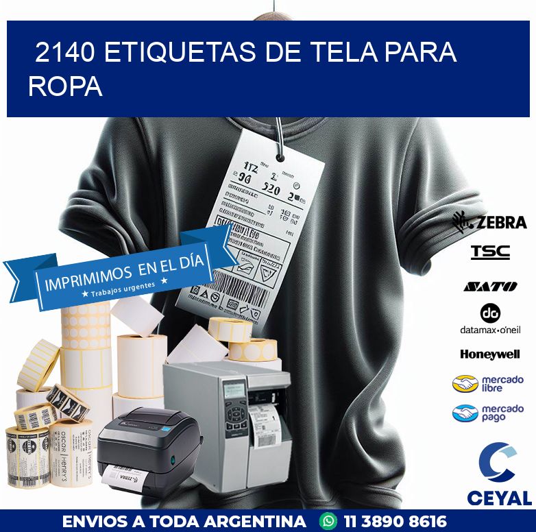 2140 ETIQUETAS DE TELA PARA ROPA