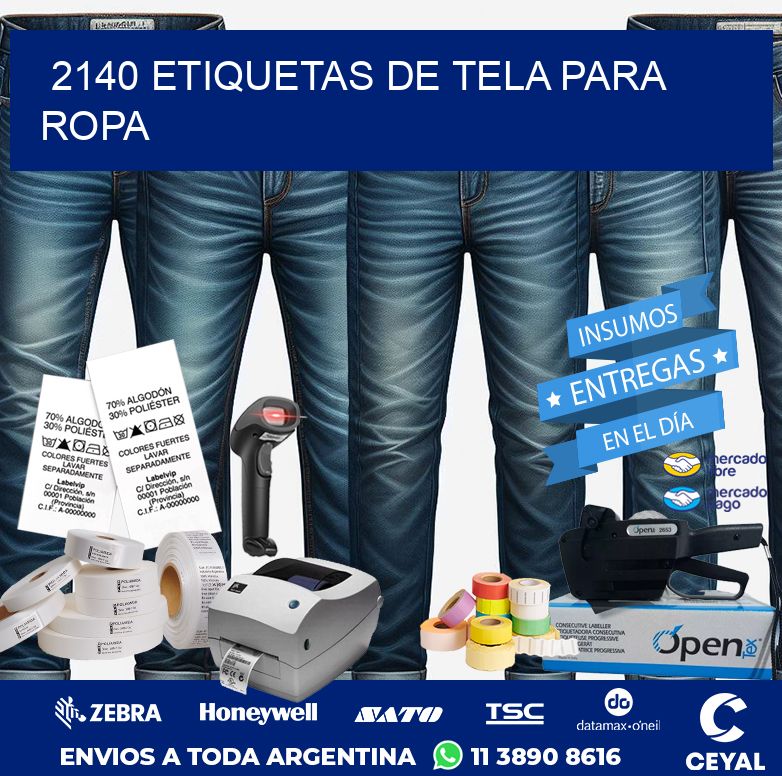 2140 ETIQUETAS DE TELA PARA ROPA