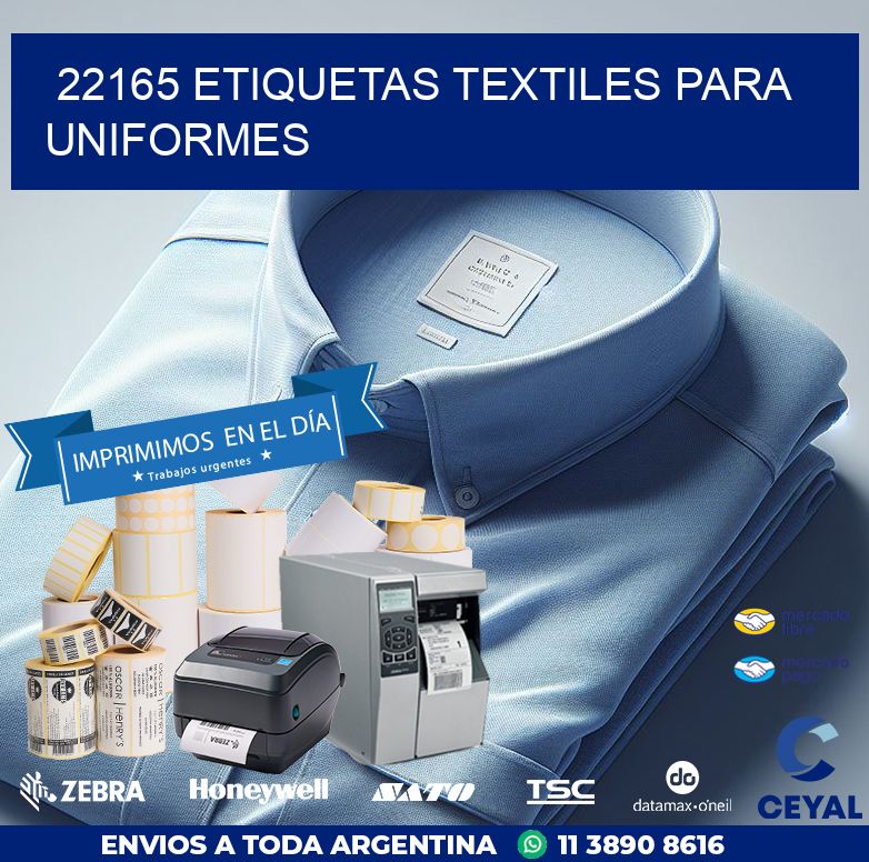 22165 ETIQUETAS TEXTILES PARA UNIFORMES