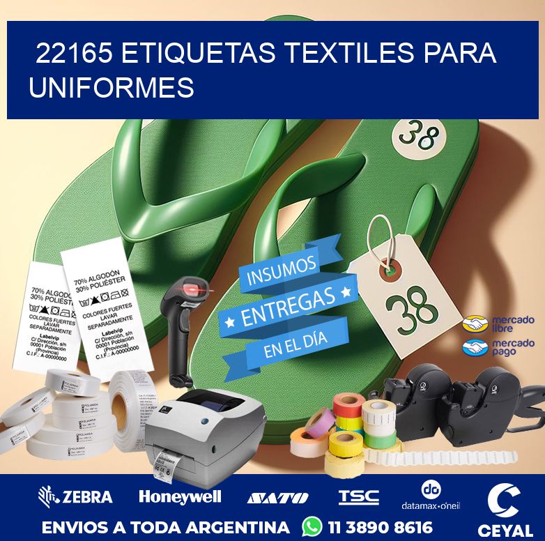 22165 ETIQUETAS TEXTILES PARA UNIFORMES