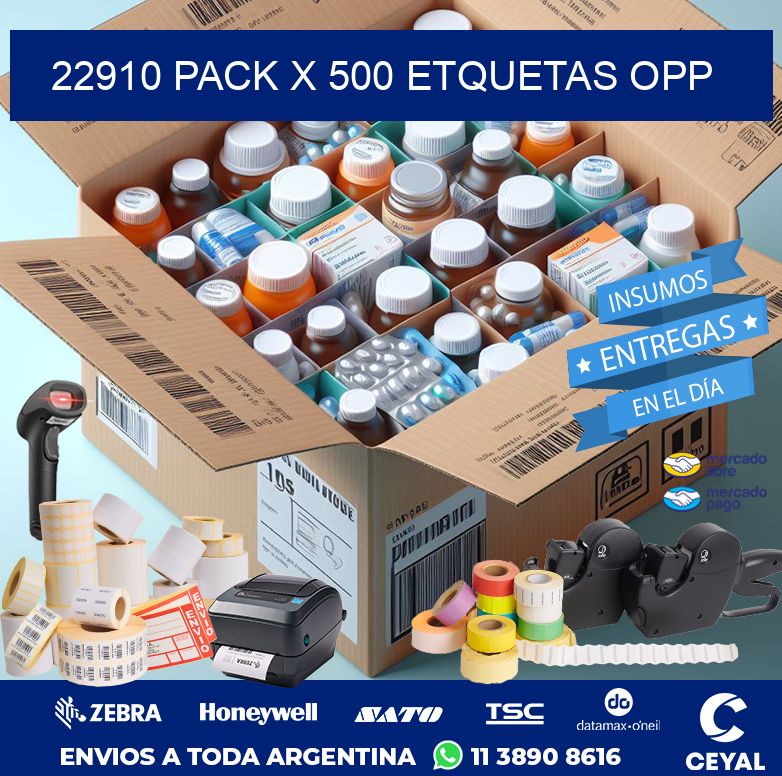 22910 PACK X 500 ETQUETAS OPP