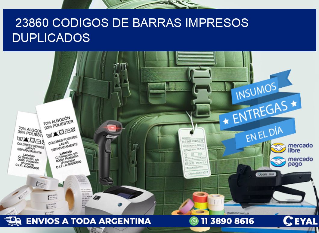 23860 Codigos de barras impresos duplicados
