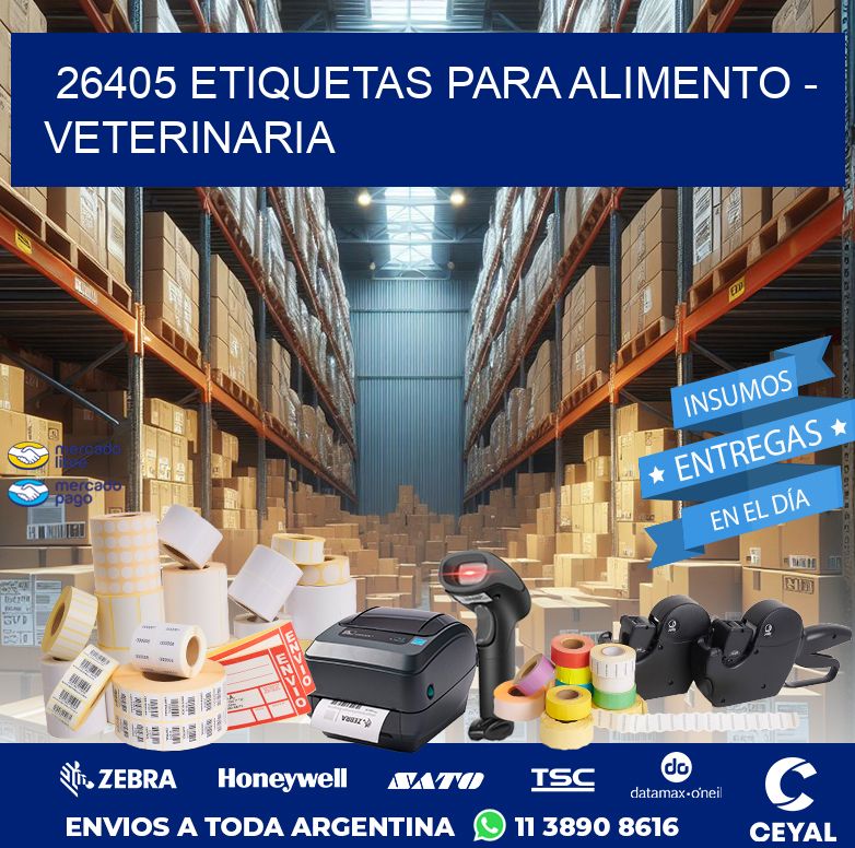 26405 ETIQUETAS PARA ALIMENTO - VETERINARIA