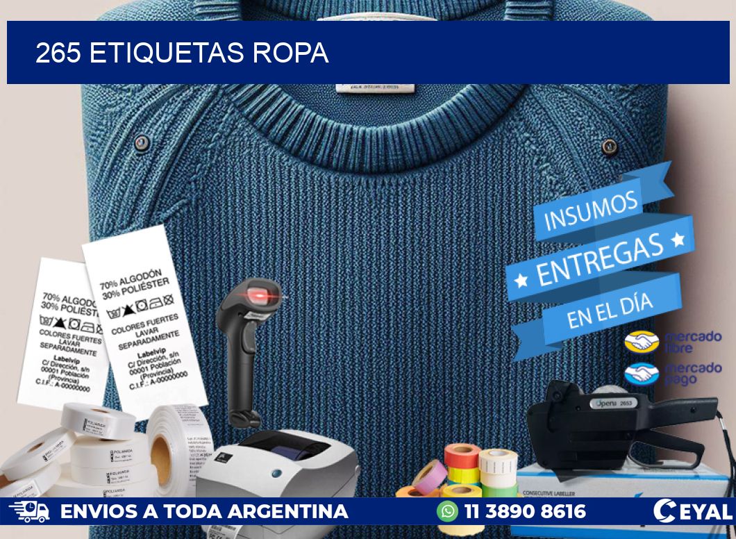 265 ETIQUETAS ROPA