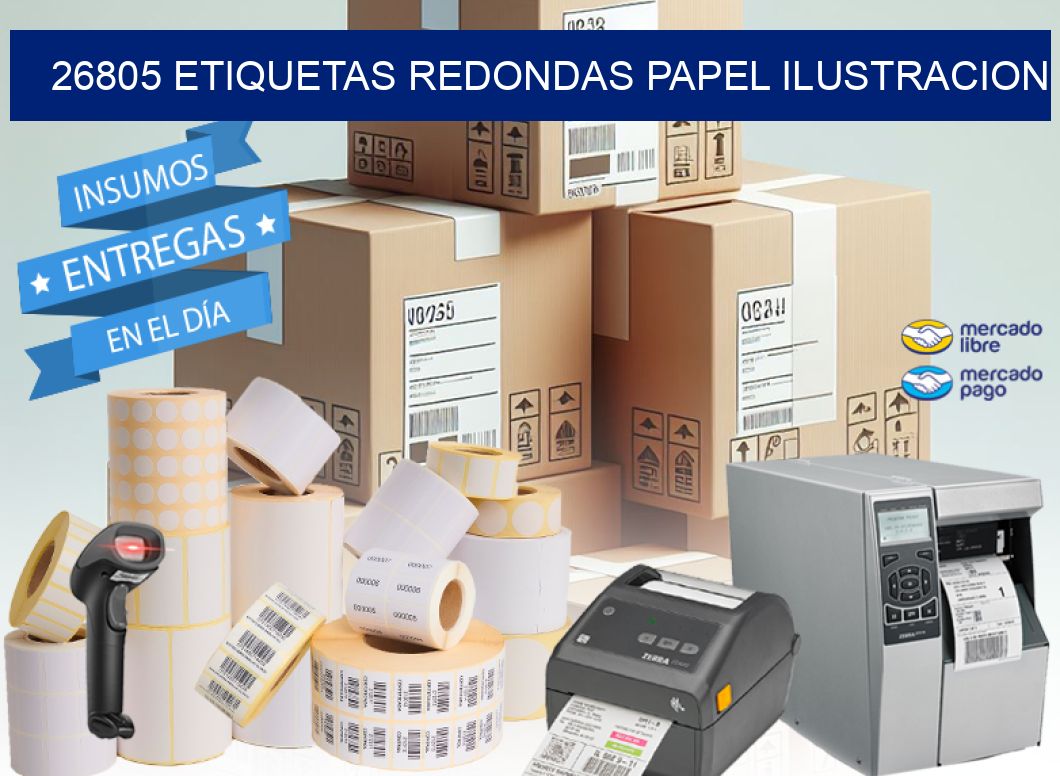 26805 ETIQUETAS REDONDAS PAPEL ILUSTRACION
