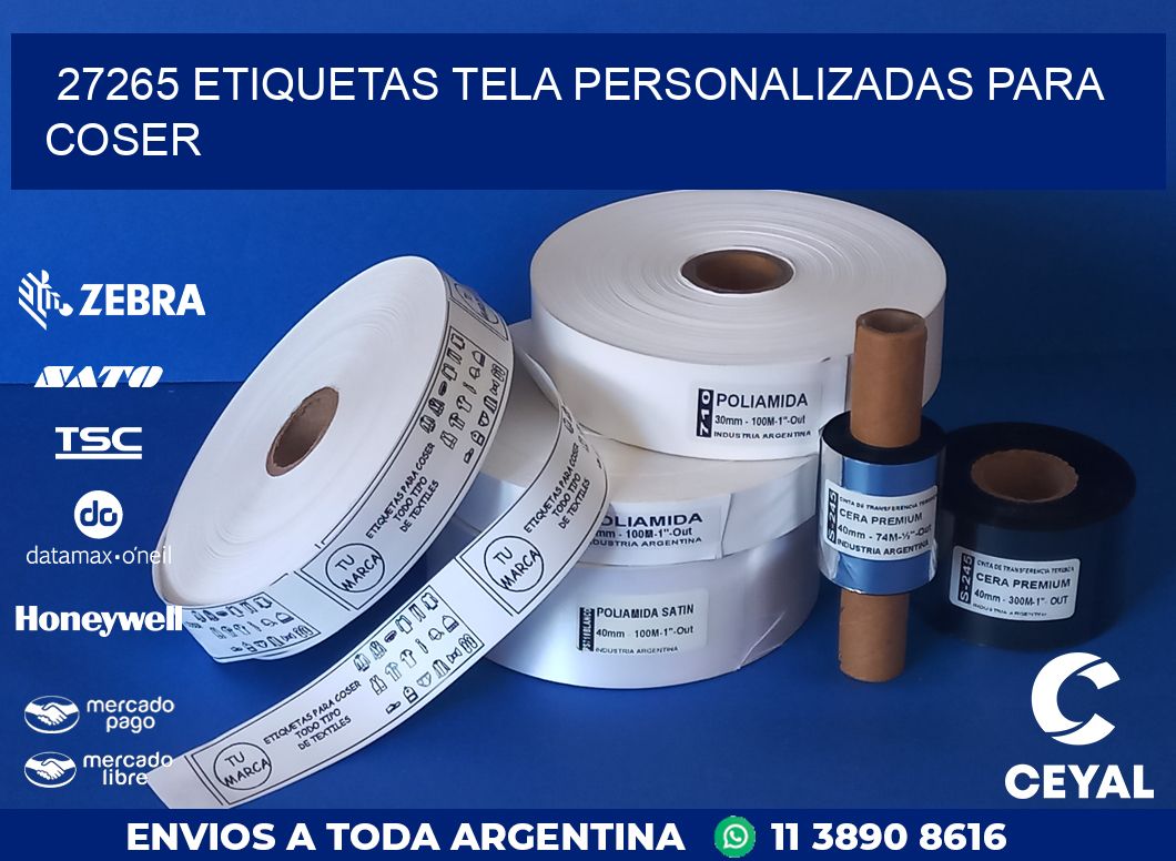 27265 ETIQUETAS TELA PERSONALIZADAS PARA COSER