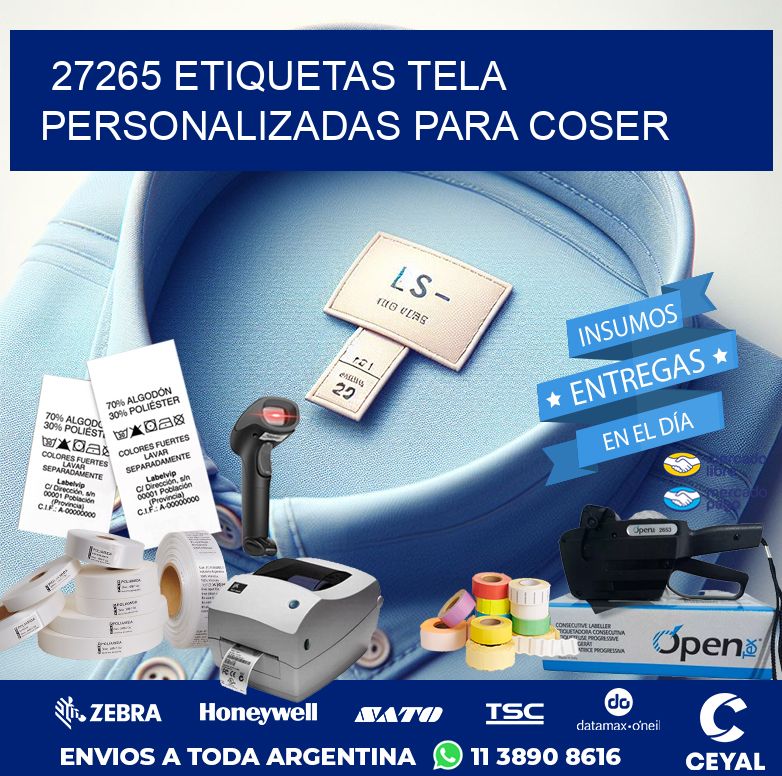 27265 ETIQUETAS TELA PERSONALIZADAS PARA COSER