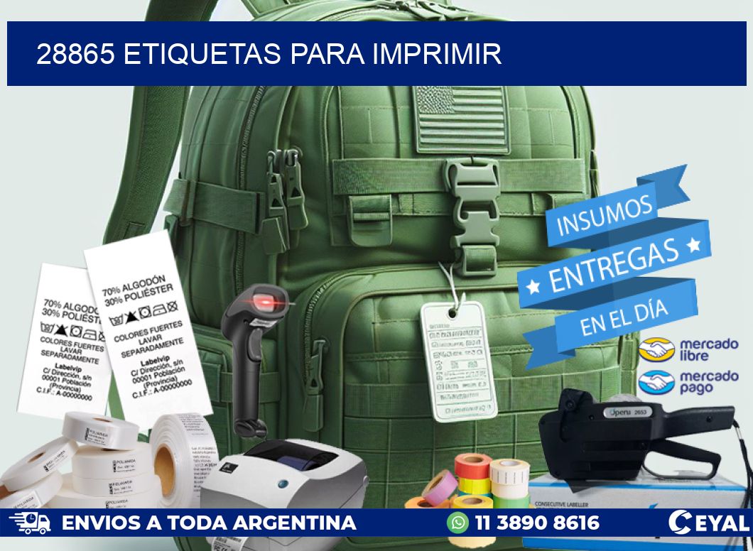 28865 ETIQUETAS PARA IMPRIMIR