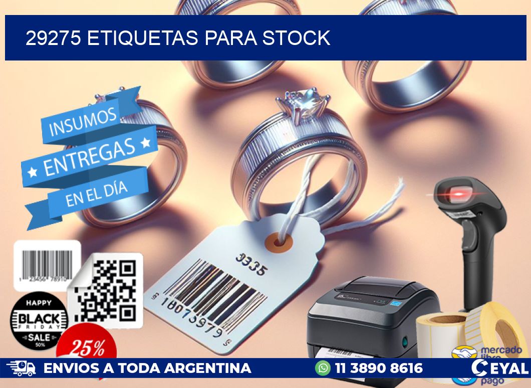 29275 ETIQUETAS PARA STOCK