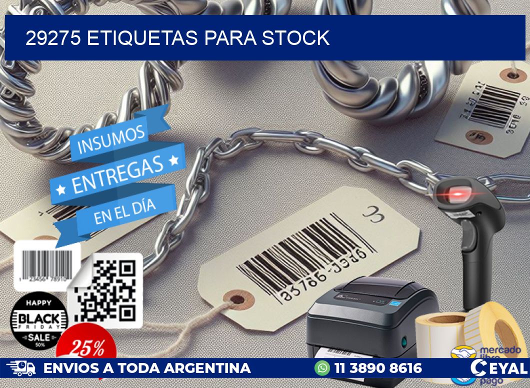 29275 ETIQUETAS PARA STOCK