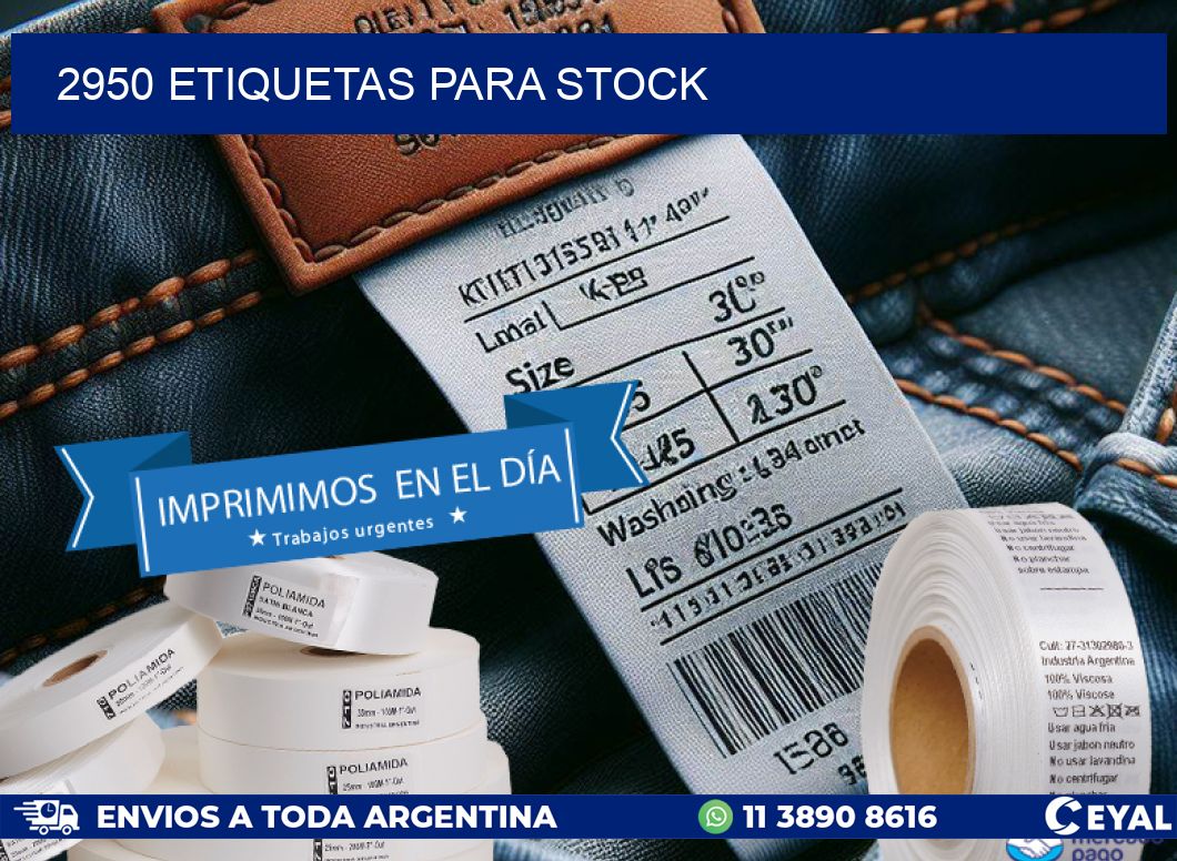 2950 ETIQUETAS PARA STOCK