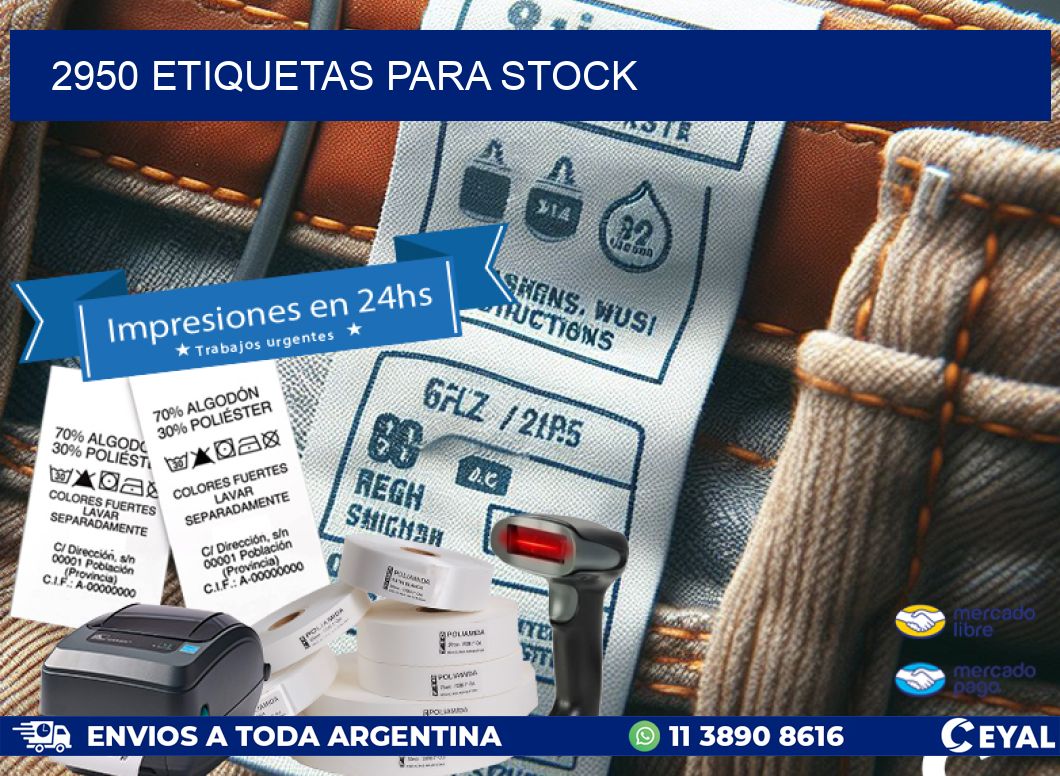 2950 ETIQUETAS PARA STOCK