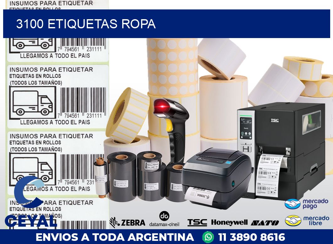 3100 ETIQUETAS ROPA