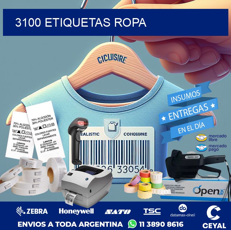 3100 ETIQUETAS ROPA