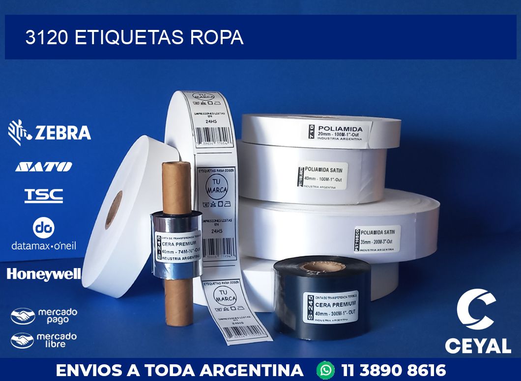 3120 ETIQUETAS ROPA