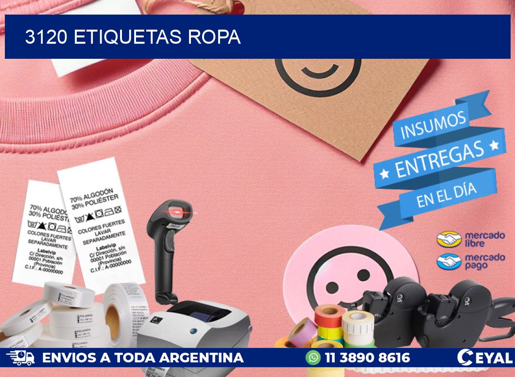 3120 ETIQUETAS ROPA