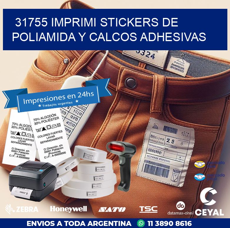 31755 IMPRIMI STICKERS DE POLIAMIDA Y CALCOS ADHESIVAS