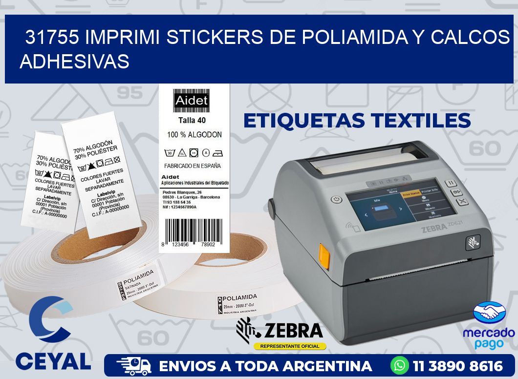 31755 IMPRIMI STICKERS DE POLIAMIDA Y CALCOS ADHESIVAS