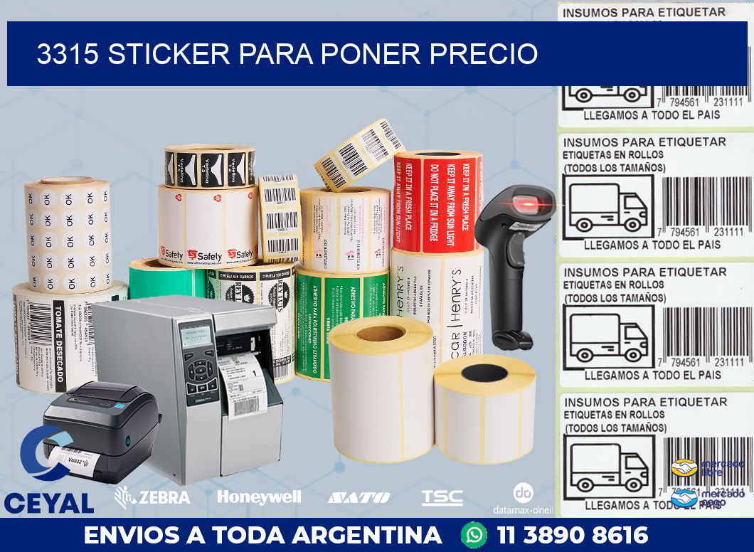 3315 STICKER PARA PONER PRECIO