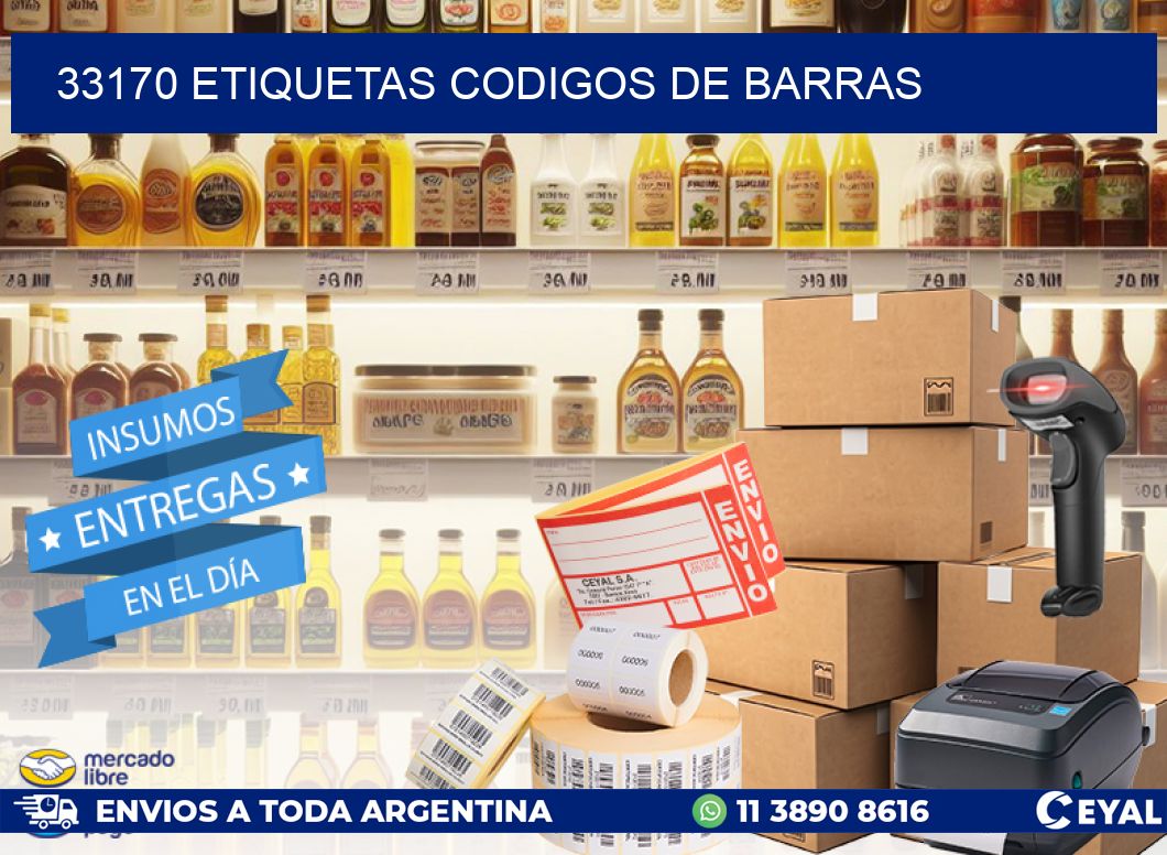 33170 etiquetas codigos de barras