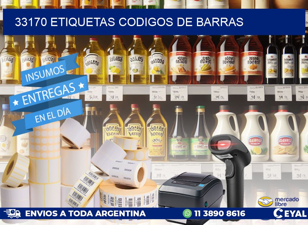 33170 etiquetas codigos de barras