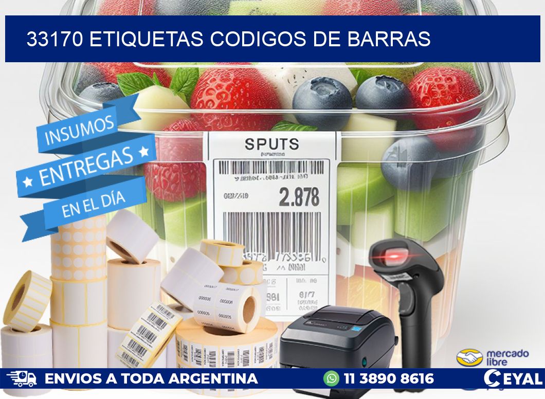33170 etiquetas codigos de barras