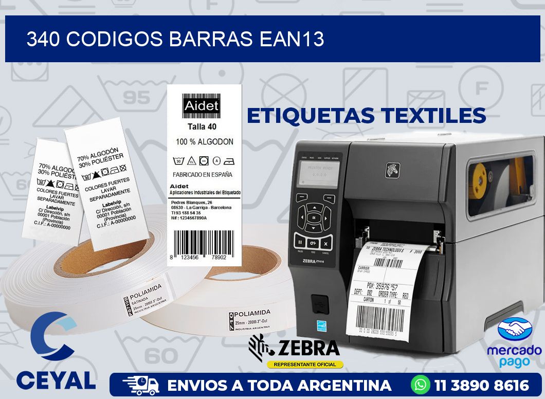 340 CODIGOS BARRAS EAN13