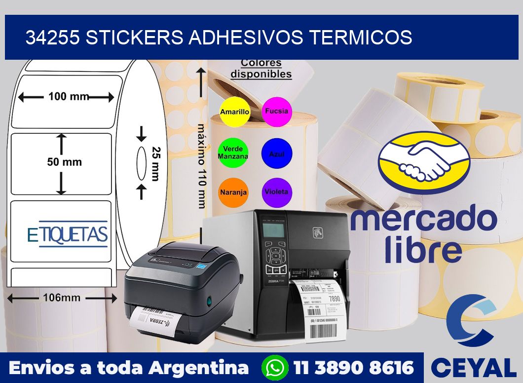 34255 stickers adhesivos termicos