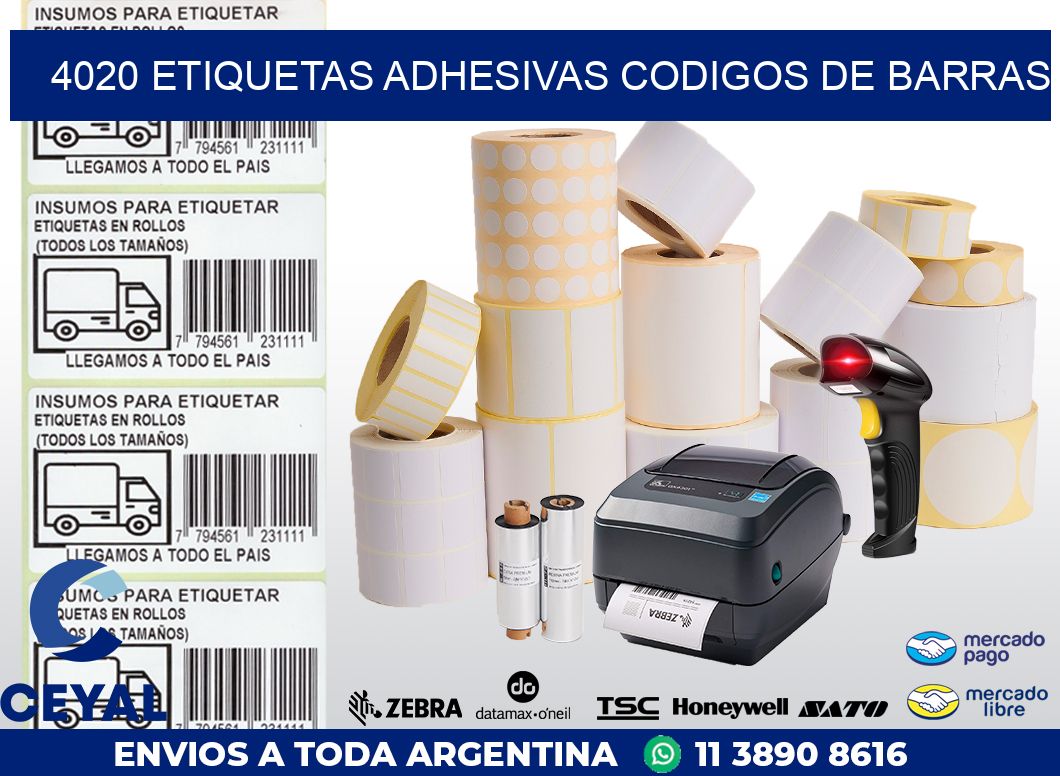 4020 ETIQUETAS ADHESIVAS CODIGOS DE BARRAS