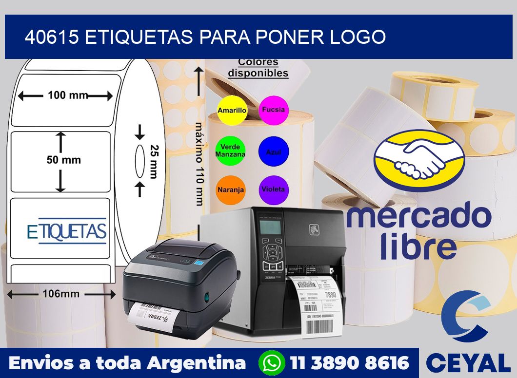 40615 ETIQUETAS PARA PONER LOGO
