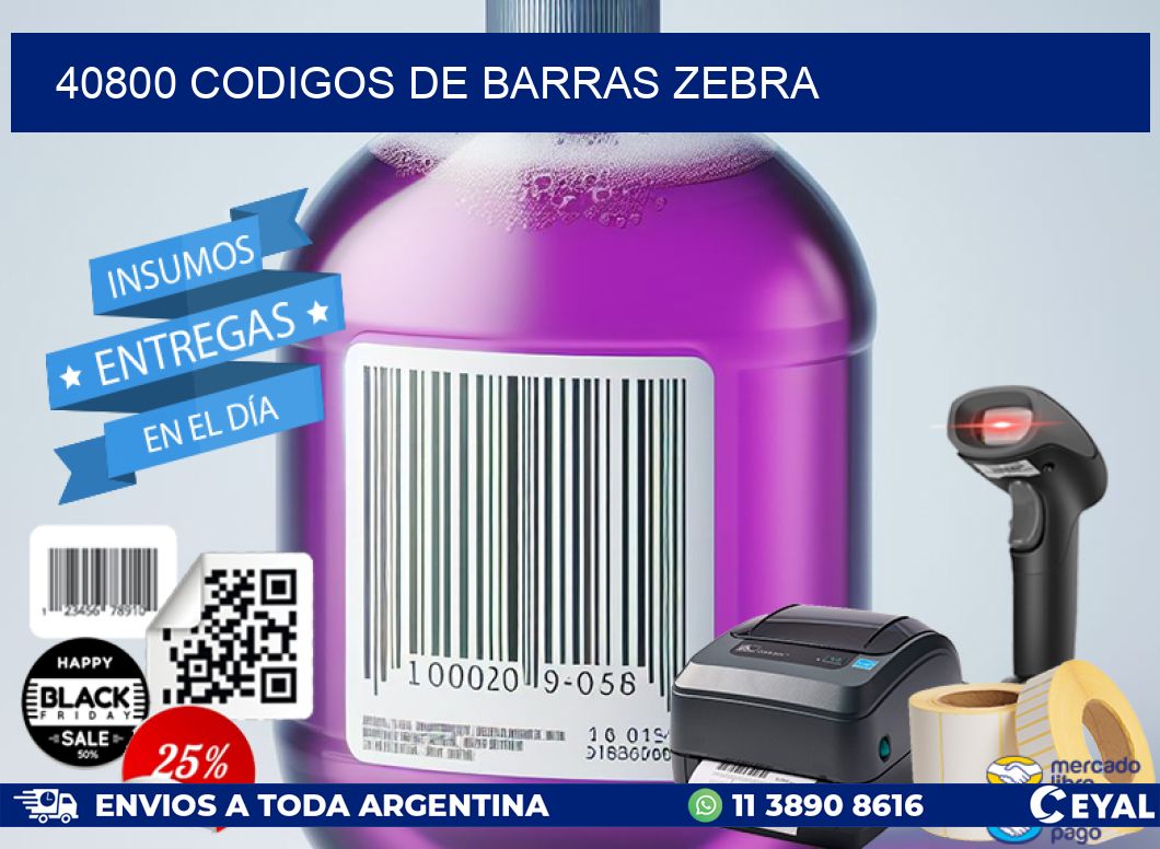 40800 codigos de barras zebra