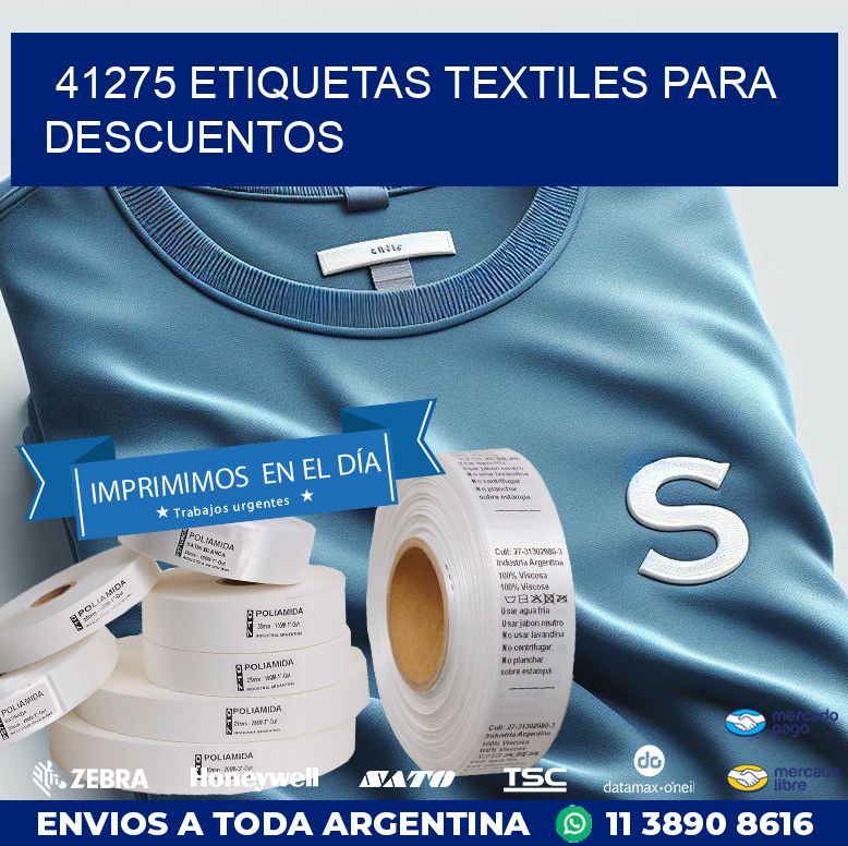 41275 ETIQUETAS TEXTILES PARA DESCUENTOS