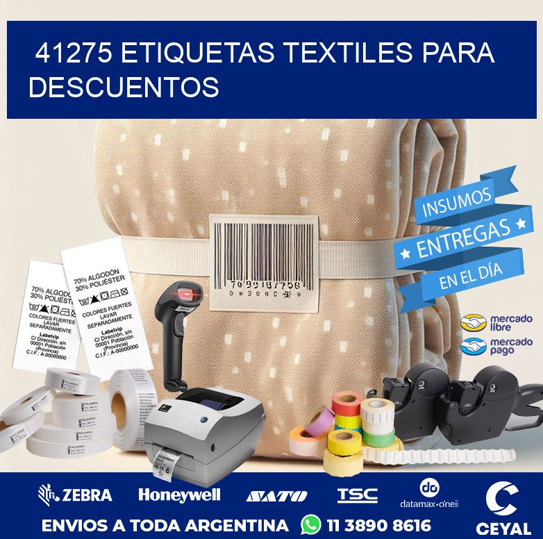41275 ETIQUETAS TEXTILES PARA DESCUENTOS