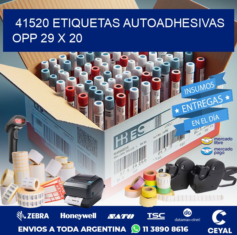 41520 ETIQUETAS AUTOADHESIVAS OPP 29 X 20