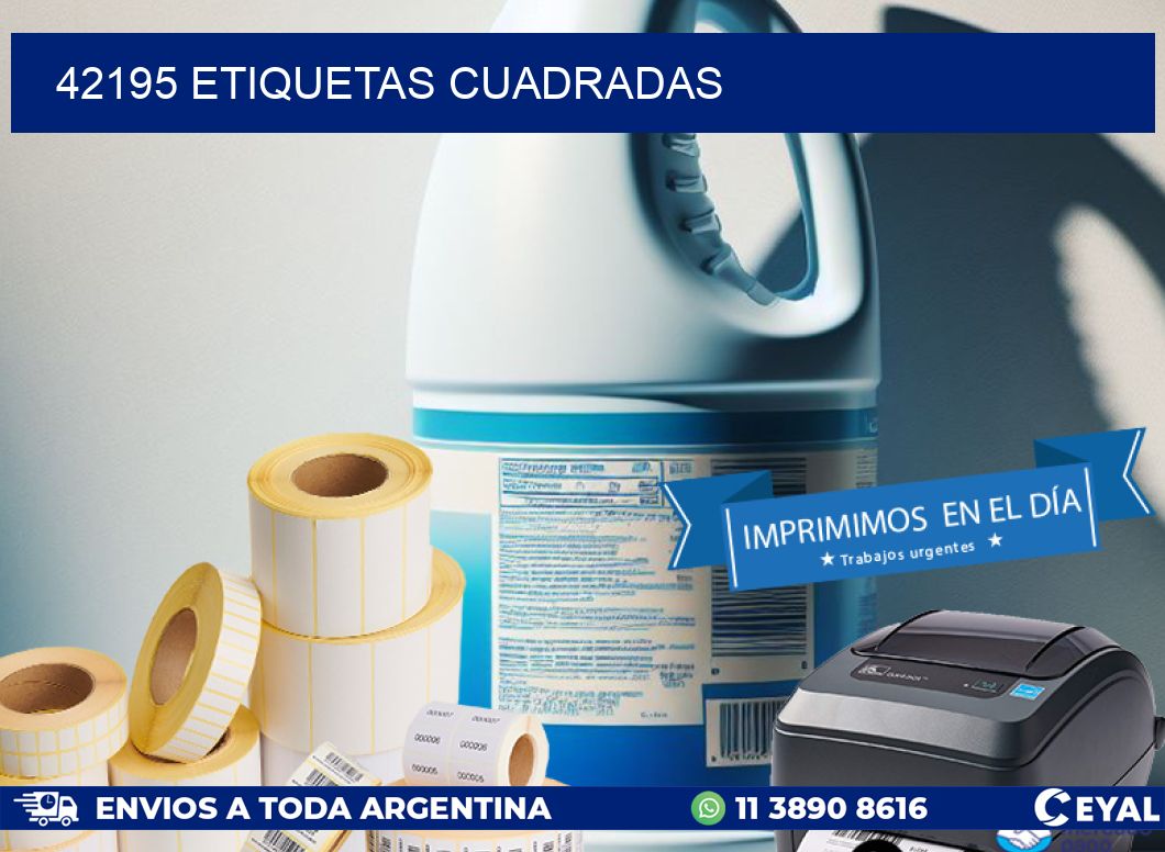 42195 etiquetas cuadradas