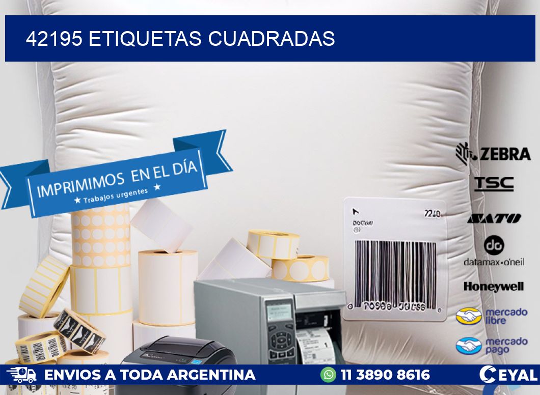 42195 etiquetas cuadradas