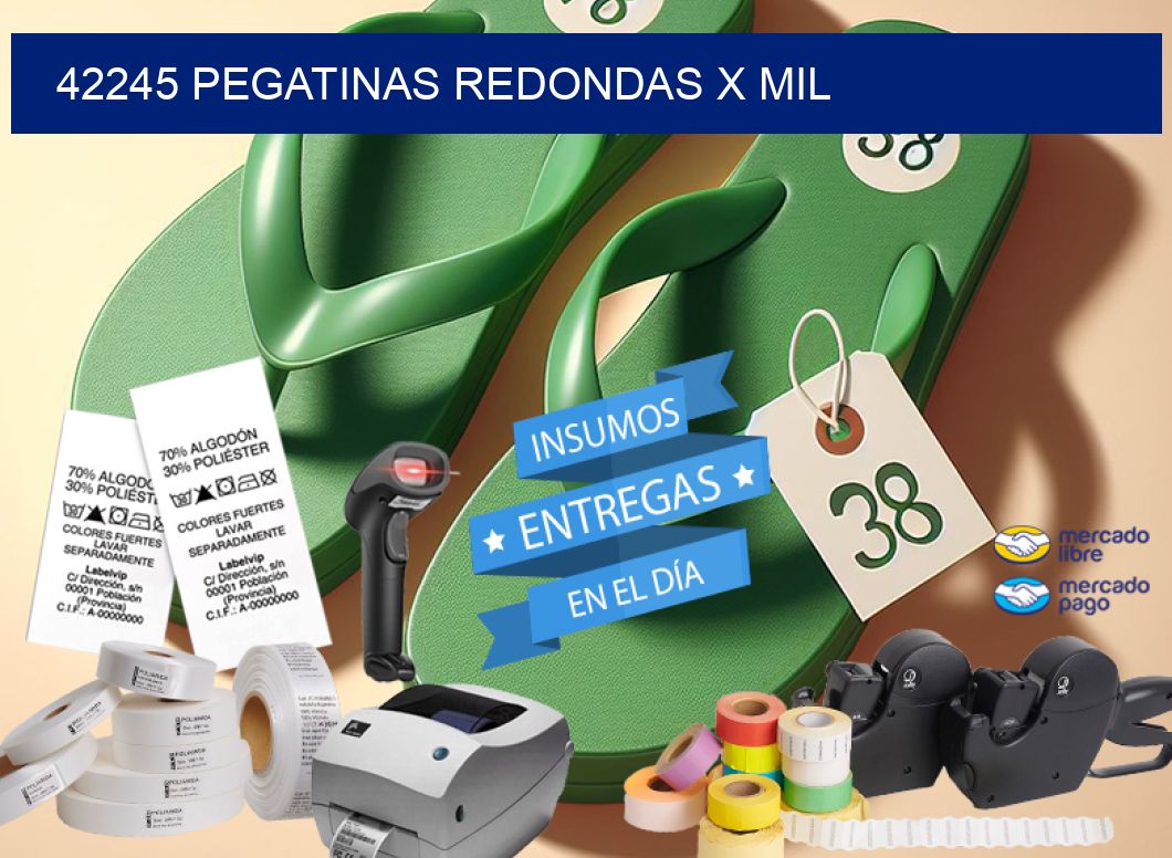 42245 PEGATINAS REDONDAS X MIL