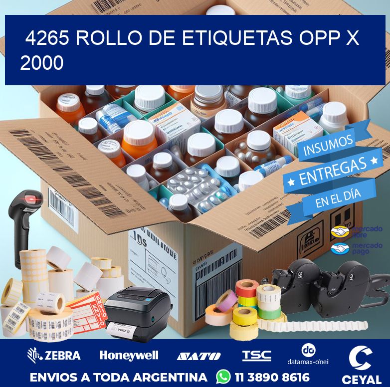 4265 ROLLO DE ETIQUETAS OPP X 2000