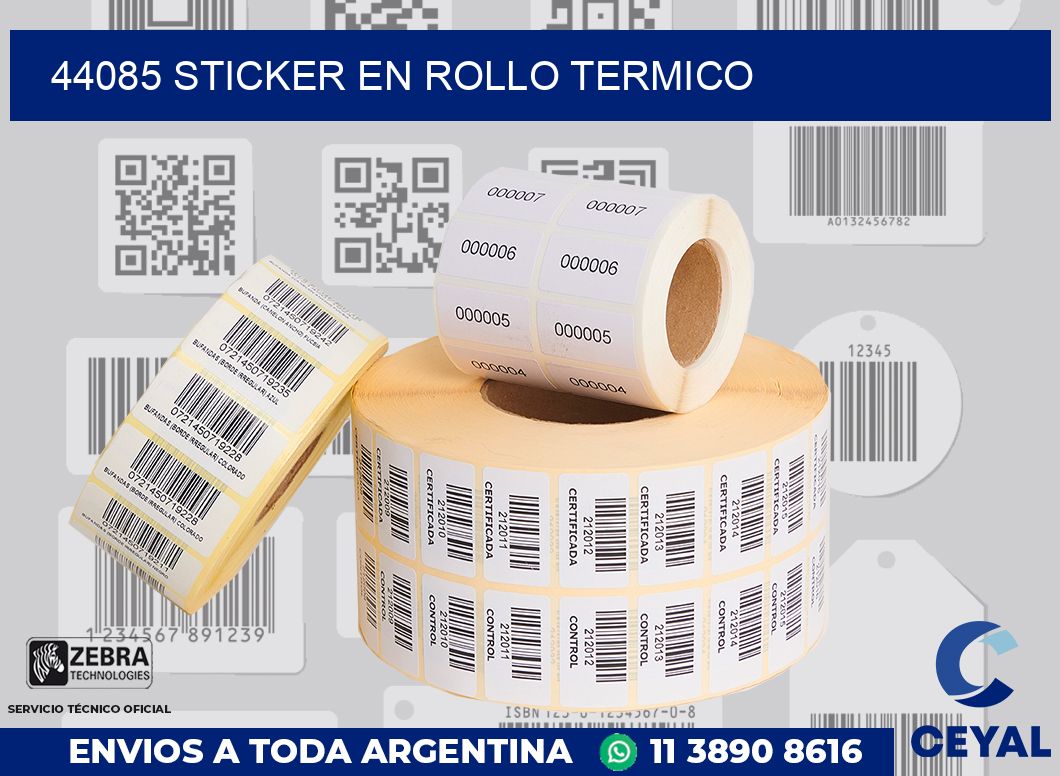 44085 STICKER EN ROLLO TERMICO