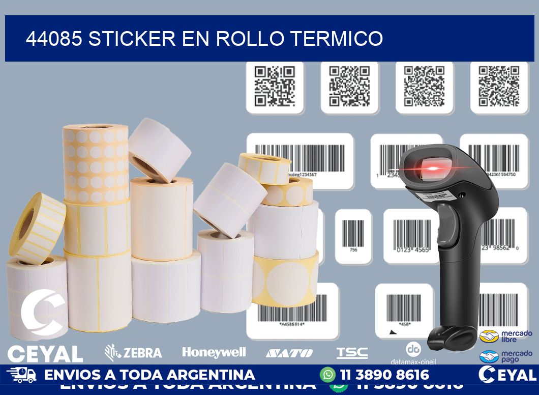 44085 STICKER EN ROLLO TERMICO