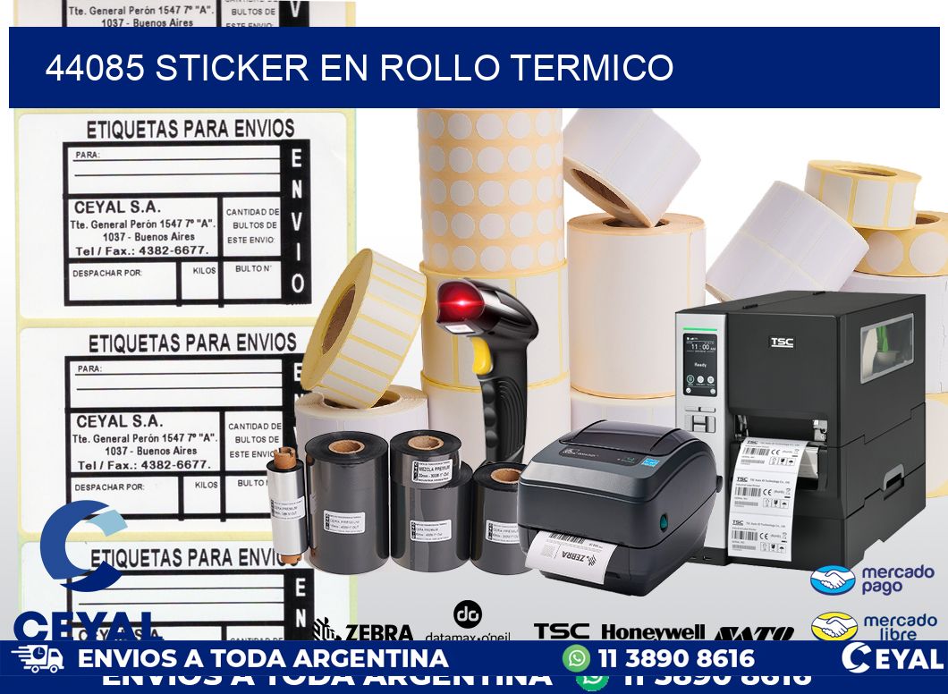 44085 STICKER EN ROLLO TERMICO