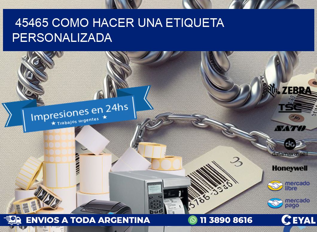 45465 como hacer una etiqueta personalizada