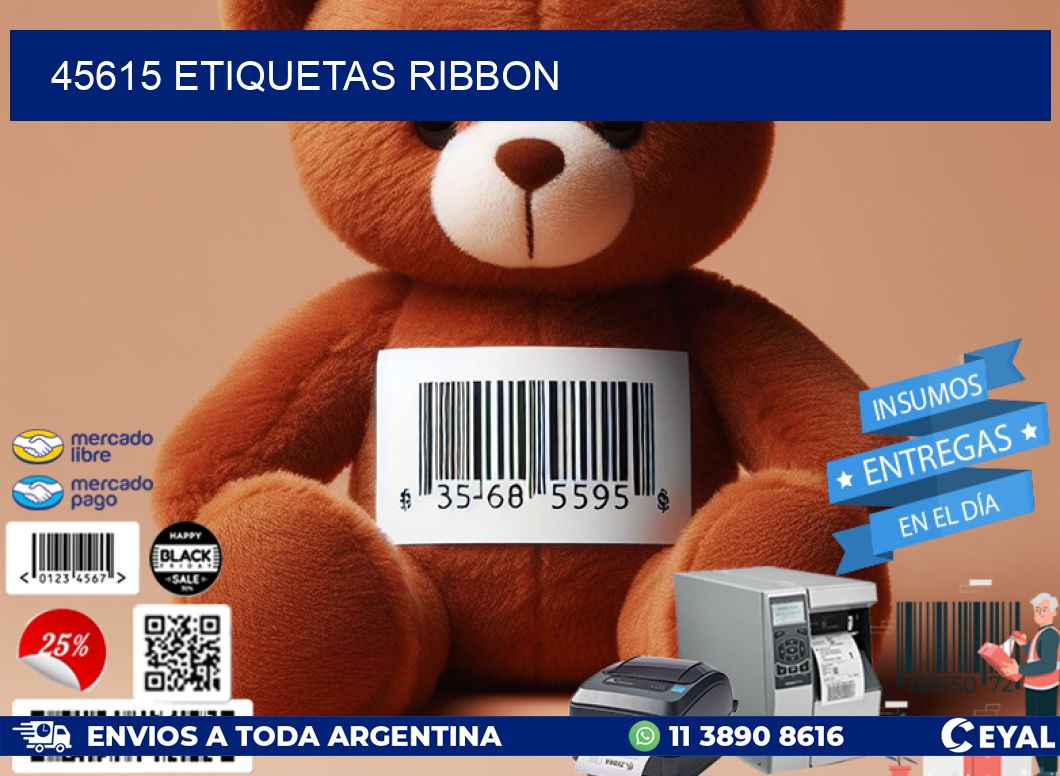 45615 ETIQUETAS RIBBON