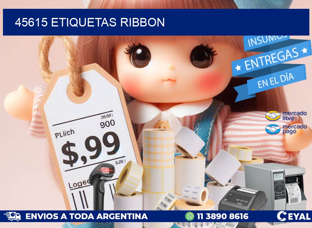 45615 ETIQUETAS RIBBON